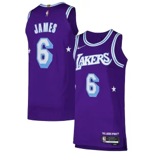 LeBron James Los Angeles Gorgeous Lakers Nike Authentic Player Jersey City Edition Purple
