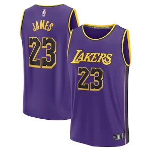 LeBron James Los Angeles Lakers 2022/23 Fast Break Replica Jersey Statement Stylish Edition Purple