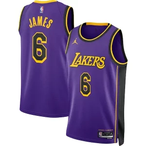 LeBron James Los Angeles Lakers Jordan Brand Chic Unisex Swingman Jersey Statement Edition Purple