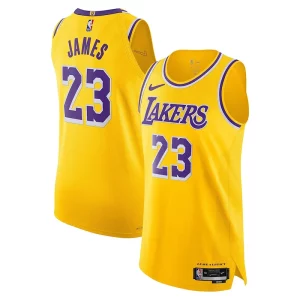 LeBron James Los Angeles Lakers Nike Authentic Player Jersey Icon Edition Chic Gold