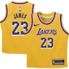 LeBron James Los Angeles Lakers Nike Preschool Dri FIT Swingman Player Jersey Icon Eye - catching Edition Gold