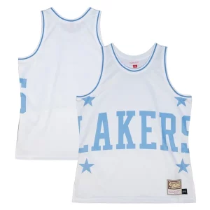 Los Angeles Lakers Hardwood Classics Elegant Blown Out Fashion Jersey White