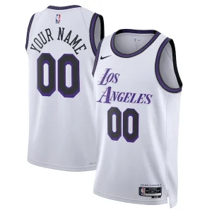 Los Angeles Lakers Nike Unisex 2022/23 Swingman Custom Jersey City Edition White Trendy