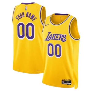 Los Stylish Angeles Lakers Nike Unisex Swingman Custom Jersey Gold Icon Edition