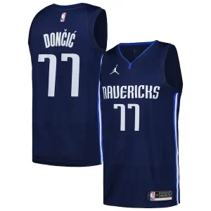 Luka Dončić Dallas Mavericks Eye - catching Jordan Brand Swingman Player Jersey Statement Edition Navy