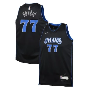 Luka Dončić Dallas Premium Mavericks Nike Youth Swingman Replica Jersey City Edition Black