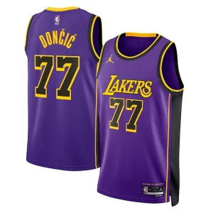 Luka Dončić Los Angeles Lakers Jordan Brand Premium Statement Edition Swingman Jersey Purple