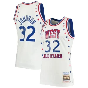 Magic Johnson Los Angeles Lakers 1983 NBA All Star Game Hardwood Classics Fabulous Authentic Jersey White
