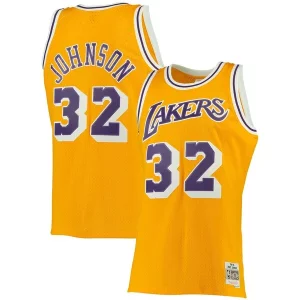 Magic Johnson Los Angeles Lakers 1984/85 Big Eye - catching & Tall Hardwood Classics Swingman Jersey Gold