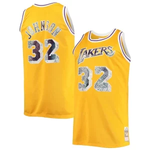 Magic Johnson Los Angeles Lakers Big Eye - catching & Tall 1984/85 NBA 75th Anniversary Diamond Swingman Jersey Gold