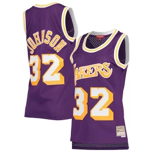 Magic Johnson Los Angeles Lakers Women's Hardwood Gorgeous Classics 1984/85 Swingman Jersey Purple