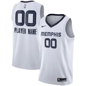 Memphis Grizzlies Nike 2020/21 Trendy Swingman Custom Jersey Association Edition White