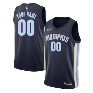 Memphis Grizzlies Nike Swingman Custom Jersey Navy Icon Eye - catching Edition