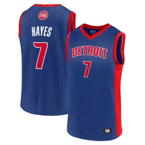 Men's Fabulous Killian Hayes Blue Detroit Pistons Team Player Jersey