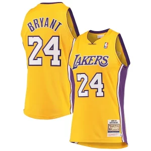 Men's Los Angeles Lakers Kobe Bryant Eye - catching Gold Hardwood Classics 2008 09 Authentic Jersey
