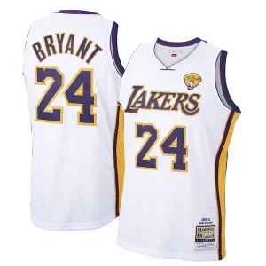 Men's Los Angeles Lakers Kobe Bryant Eye - catching White 2009 10 Hardwood Classics Authentic Jersey