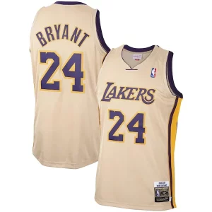 Men's Los Angeles Lakers Kobe Bryant Gold 2008 Fabulous 09 Hardwood Classics Authentic Player Jersey