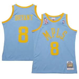 Men's Los Angeles Lakers Kobe Bryant Powder Blue 2001/02 Hardwood Classics Unique Authentic Player Jersey