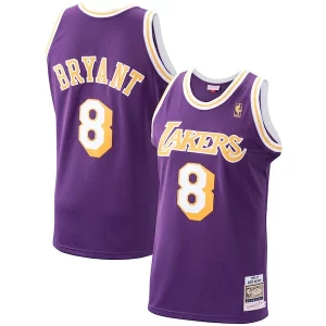 Men's Los Angeles Lakers Kobe Bryant Purple 1996/97 Hardwood Classics Eye - catching Authentic Jersey/Gold/Royal