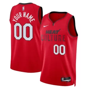 Miami Heat Nike Unisex 2024/25 Custom Swingman Jersey City Edition Fabulous Red