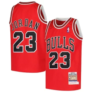 Michael Jordan Chicago Bulls Youth Hardwood Classics 1997/98 Authentic Jersey Unique Red