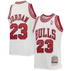 Michael Jordan Chicago Stylish Bulls Youth 1997/98 Hardwood Classics Authentic Jersey White/Black/Red