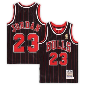 Michael Jordan Unique Chicago Bulls Preschool 1996/97 Hardwood Classics Authentic Jersey Black/Red/White