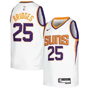 Mikal Bridges Phoenix Suns Eye - catching Nike Youth Swingman Jersey Association Edition White/Purple