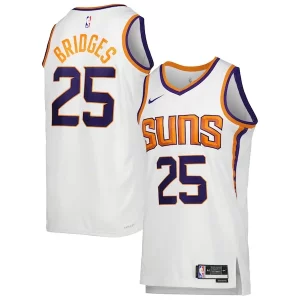 Mikal Bridges Phoenix Suns Nike Elegant Unisex Swingman Jersey Association Edition White/Purple