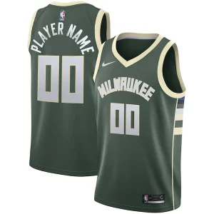 Milwaukee Bucks Nike Swingman Gorgeous Custom Jersey Green Icon Edition
