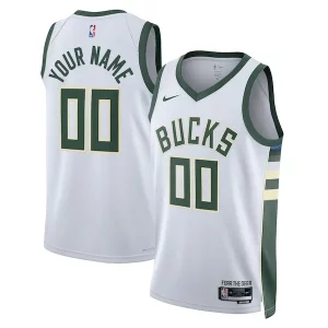 Milwaukee Bucks Nike Unisex Swingman Fabulous Custom Jersey White Association Edition