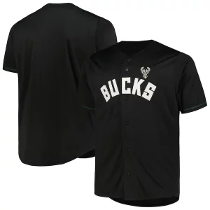 Milwaukee Bucks Profile Big & Tall Pop Jersey Black Unique