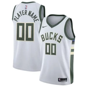 Milwaukee Gorgeous Bucks Nike 2020/21 Swingman Custom Jersey Association Edition White