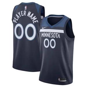 Minnesota Timberwolves Chic Nike Swingman Custom Jersey Navy Icon Edition
