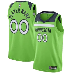 Minnesota Timberwolves Jordan Brand Swingman Custom Jersey Statement Edition Eye - catching Green