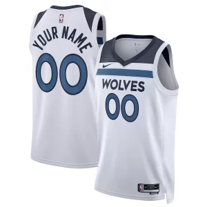 Minnesota Timberwolves Nike Unisex Swingman Custom Jersey Eye - catching White Association Edition