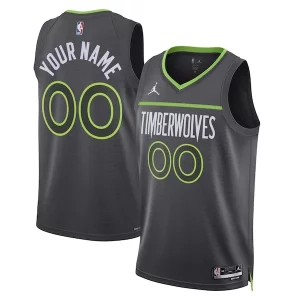 Minnesota Timberwolves Premium Jordan Brand Unisex 2022/23 Swingman Custom Jersey Statement Edition Black