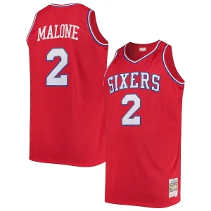 Moses Malone Philadelphia 76ers 1982/83 Big Premium & Tall Hardwood Classics Swingman Jersey Red