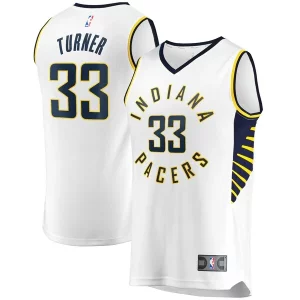 Myles Turner Indiana Pacers Fast Break Replica Player Jersey White Trendy Association Edition