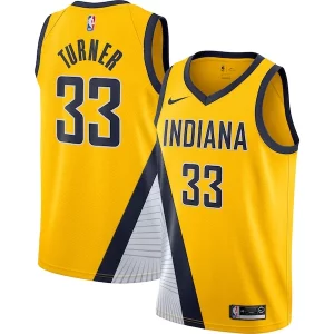 Myles Turner Premium Indiana Pacers Nike Swingman Jersey Gold Statement Edition