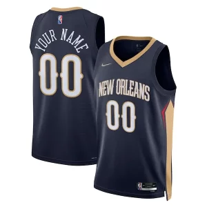 New Orleans Gorgeous Pelicans Nike 2021/22 Diamond Swingman Custom Jersey Icon Edition Navy