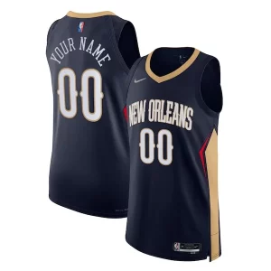 New Orleans Pelicans Nike 2021/22 Diamond Authentic Custom Unique Jersey Icon Edition Navy