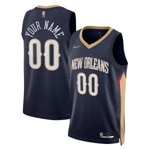 New Orleans Pelicans Nike 2021/22 Diamond Swingman Trendy Custom Jersey Icon Edition Navy