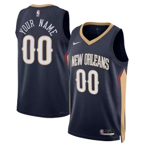 New Orleans Pelicans Premium Nike Unisex 2022/23 Swingman Custom Jersey Navy Icon Edition