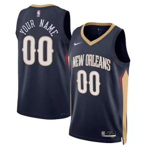 New Trendy Orleans Pelicans Nike Unisex 2022/23 Swingman Custom Jersey Navy Icon Edition
