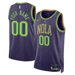 New Unique Orleans Pelicans Nike Unisex 2024/25 Custom Swingman Jersey City Edition Purple