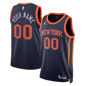 New York Knicks Jordan Brand Unisex 2022/23 Swingman Elegant Custom Jersey Statement Edition Navy