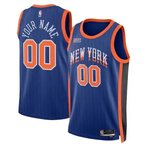 New York Knicks Nike Unisex 2023/24 Custom Swingman Jersey Blue Premium City Edition
