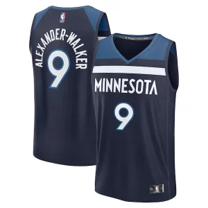 Nickeil Alexander Walker Minnesota Timberwolves Fast Break Replica Player Jersey Icon Chic Edition Navy