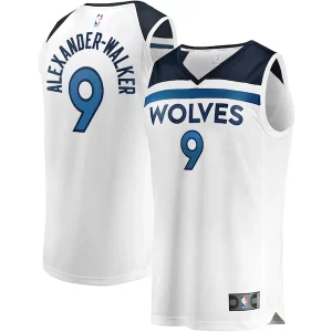 Nickeil Stylish Alexander Walker Minnesota Timberwolves Youth Fast Break Replica Player Jersey Association Edition White